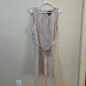 Tahari Beige Midi Dress